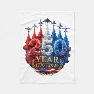 250 Years American 250th USA Patriotic 4th of July Fleece Blanket
