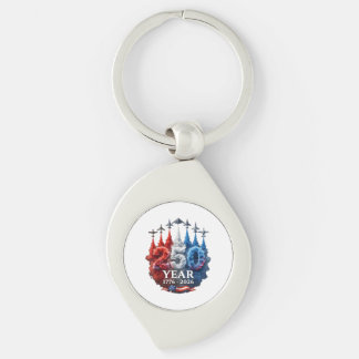 250 Years American 250th USA Patriotic 4th of July Key Ring