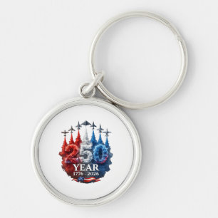 250 Years American 250th USA Patriotic 4th of July Key Ring