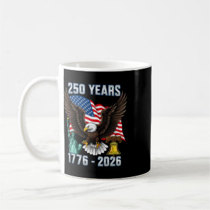 250 Years American 250th Usa Us Flag Patriotic 4th Coffee Mug