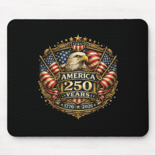 250 Years American Anniversary 1776-2026 Usa Flag Mouse Pad