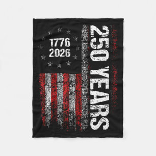 250 Years American Anniversary 250th Independence Fleece Blanket