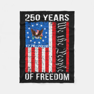 250 years american anniversary 250th usa flag 4th fleece blanket