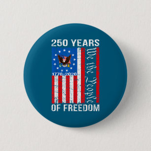 250 Years american anniversary 250th usa us flag 4 6 Cm Round Badge