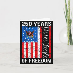 250 Years american anniversary 250th usa us flag 4 Card