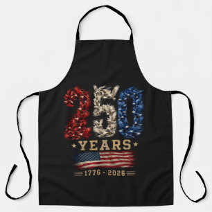 250 Years American Eagle Flag Patriotic Apron