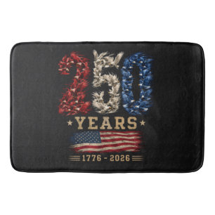 250 Years American Eagle Flag Patriotic Bath Mat