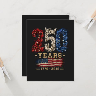 250 Years American Eagle Flag Patriotic  Invitation