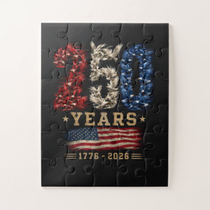 250 Years American Eagle Flag Patriotic  Jigsaw Puzzle