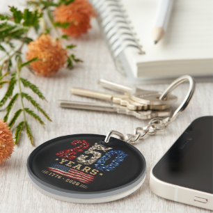 250 Years American Eagle Flag Patriotic Key Ring