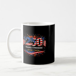 250 Years American Flag 1776-2026 250th Birthday 4 Coffee Mug