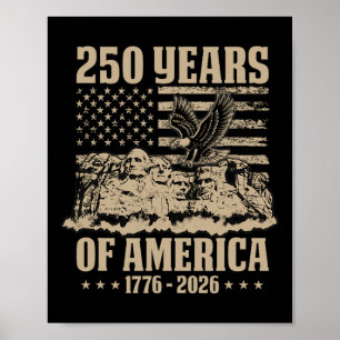 250 Years American Flag 1776-2026 250th Birthday 4 Poster