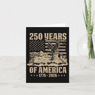 250 Years American Flag 1776-2026 250th Birthday Card