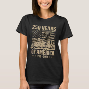 250 Years American Flag 1776-2026 250th Birthday T-Shirt