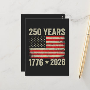 250 Years American Flag 1776-2026 Postcard