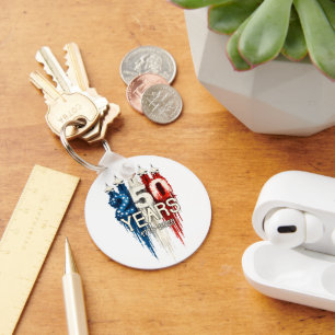 250 Years American Flag 250th Anniversary  Key Ring