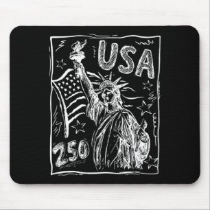 250 Years American Flag 250th Anniversary Us Flag Mouse Pad