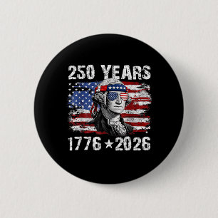 250 Years American Flag 250th Anniversary USA 4th 6 Cm Round Badge