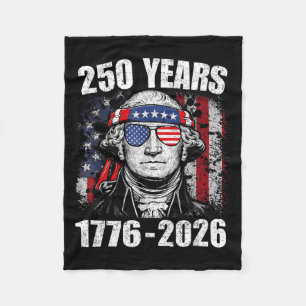 250 Years American Flag 250th Anniversary USA 4th Fleece Blanket