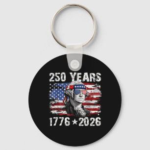 250 Years American Flag 250th Anniversary USA 4th Key Ring