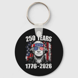250 Years American Flag 250th Anniversary USA 4th Key Ring