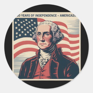 250 Years American Flag 250th Anniversary Usa Classic Round Sticker
