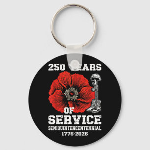 250 Years American Flag 4th of July 2026 1776 Men Key Ring
