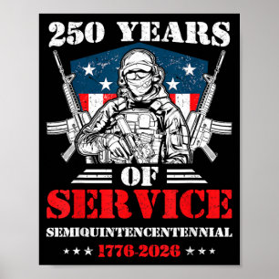 250 Years American Flag 4th of July 2026 1776 Men Poster