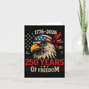 250 Years American Flag Anniversary USA 250th Card