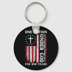 250 Years American Flag Christian USA 250th Key Ring