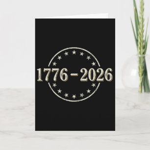 250 Years American Flag - Front And Back _1  Card