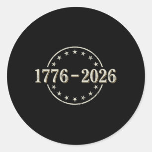 250 Years American Flag - Front And Back _1 Classic Round Sticker