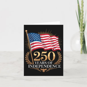 250 years american flag usa 250th anniversary  card