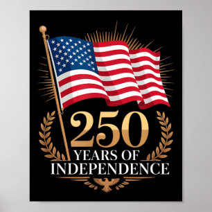 250 years american flag usa 250th anniversary poster