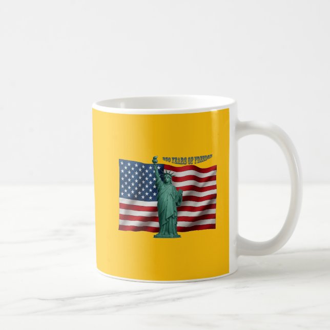 250 Years American Flag with the Statue of Liberty Coffee Mug (Right)