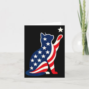 250 Years American Patriotic 4th July Cat Pattys Card