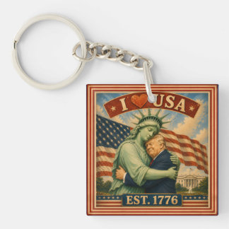 250 Years American Pride Love USA Key Ring