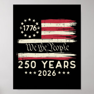 250 Years American Usa 250th Anniversary Women Men Poster
