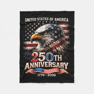 250 Years American USA Patriotic Men Women 4th of Fleece Blanket