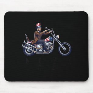 250 Years Anniversary 16th President Motorcycle Mouse Pad