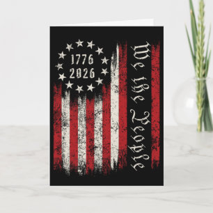 250 Years Anniversary 1776-2026 250th Birthday Usa Card