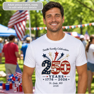 250 Years Anniversary 1776-2026 Patriotic T-Shirt
