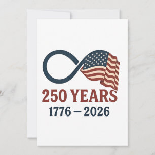 250 Years Anniversary 1776-2026 USA Patriotic Announcement
