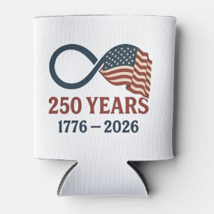 250 Years Anniversary 1776-2026 USA Patriotic Can Cooler