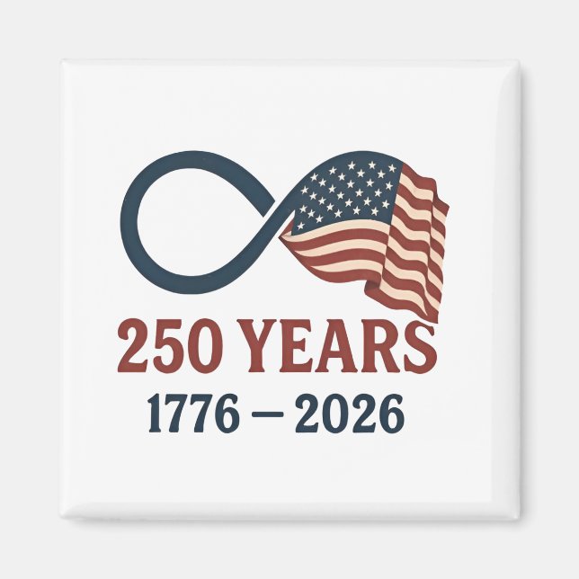 250 Years Anniversary 1776-2026 USA Patriotic  Magnet (Front)