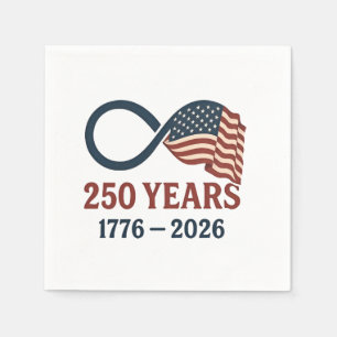 250 Years Anniversary 1776-2026 USA Patriotic Napkin