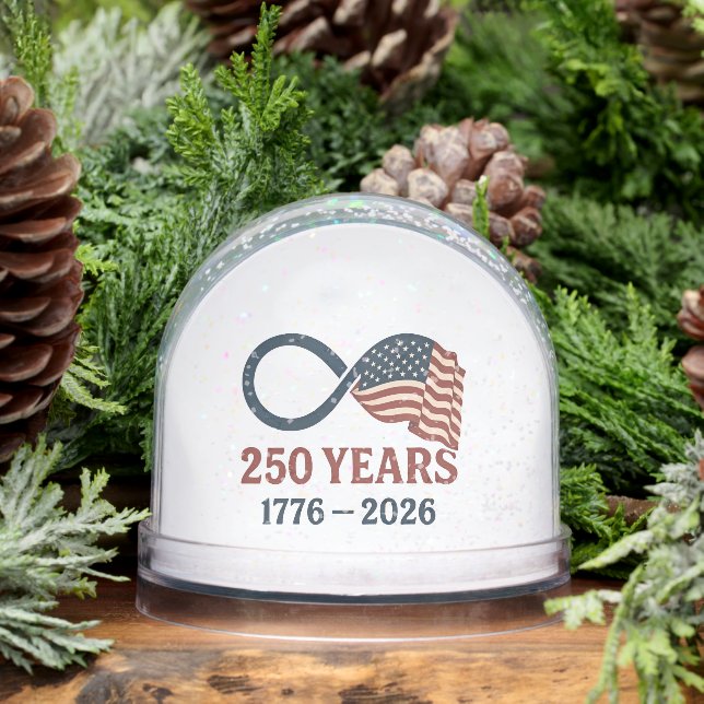 250 Years Anniversary 1776-2026 USA Patriotic  Snowglobe (Winter)
