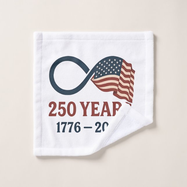 250 Years Anniversary 1776-2026 USA Patriotic  Wash Cloth (Wash Cloth)