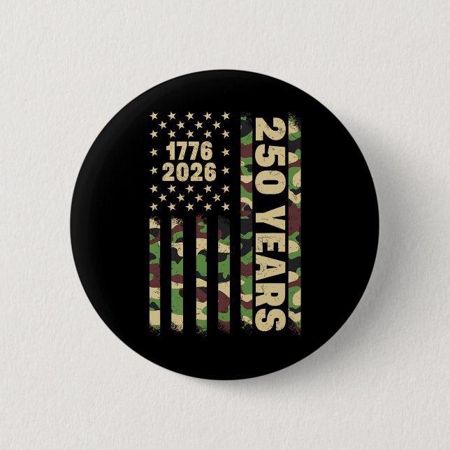 250 Years Anniversary 250th Independence Day Ameri 6 Cm Round Badge (Front)