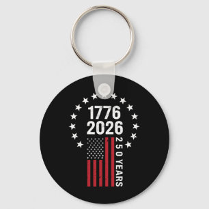 250 Years Anniversary 4th July 250th Independence Key Ring